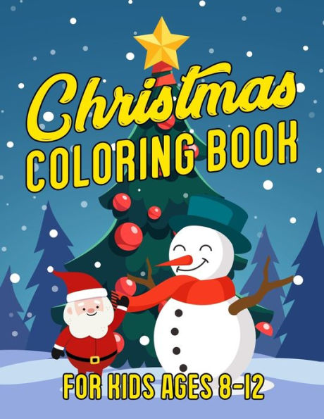 Libro para colorear navideño para niños de 8 a 12 años: un lindo libro para colorear con diseños divertidos, fáciles y relajantes