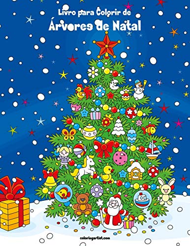 Livro para Colorir de ??rvores de Natal (Portuguese Edition)