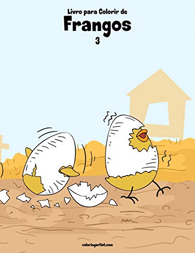 Livro para Colorir de Frangos 3 (Portuguese Edition)