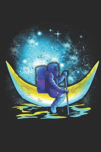 Astronaut Canoeing Through Cosmos Space Galaxy: Funny College Ruled Spaceman Notebook, Milky Way Solar System, Universe Notebook For Men, Women, Boys, Girls