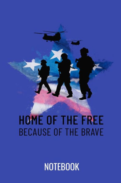 Home of the free because of the brave: a5 notebook, dotted, dot grid 120 pages - 9781699884447
