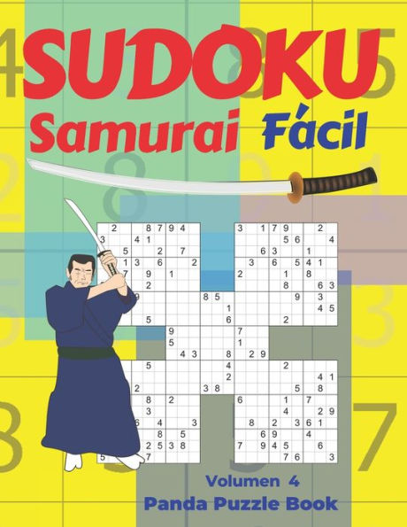 Sudoku Samurai Facil - Volumen 4 : Juegos De Lógica Para Adultos