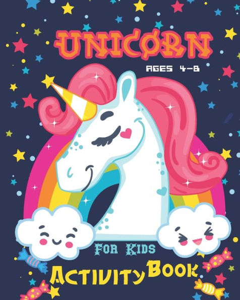 Unicorn Activity Book For Kids Ages 4-8 : Fun Unicorn Activity Book Featuring Coloring Pages, Sudoku Puzzles And Mazes