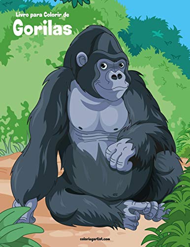 Livro para Colorir de Gorilas (Portuguese Edition)