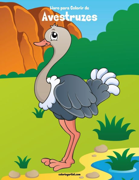 Livro Para Colorir De Avestruzes 1