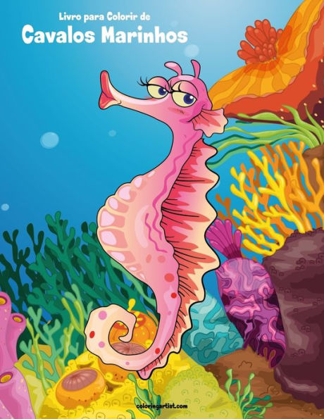 Livro Para Colorir De Cavalos Marinhos 1