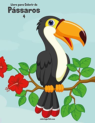 Livro para Colorir de Passaros 4 (Portuguese Edition)