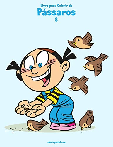 Livro para Colorir de Passaros 8 (Portuguese Edition)