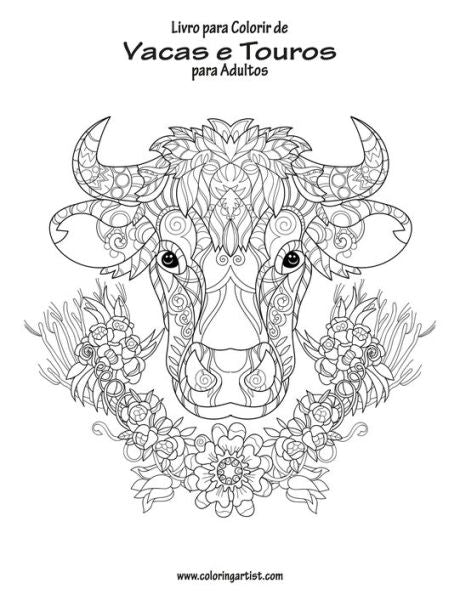 Livro Para Colorir De Vacas E Touros Para Adultos 1
