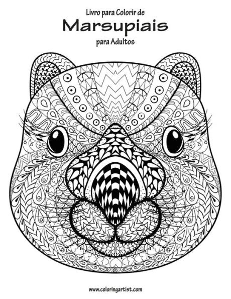 Livro Para Colorir De Marsupiais Para Adultos