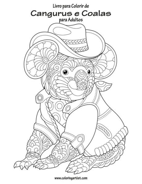 Livro Para Colorir De Cangurus E Coalas Para Adultos 1