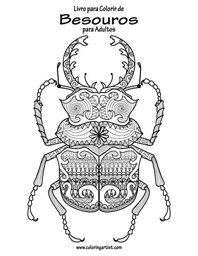 Livro para Colorir de Besouros para Adultos (Portuguese Edition)