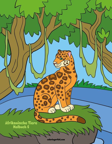 Afrikanische Tiere Malbuch 6 (German Edition)