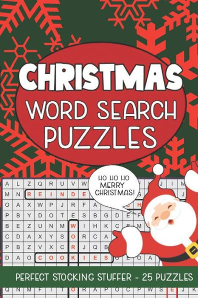Christmas Word Search Puzzles: Seek and Find Word Circle Puzzle Book Holiday Seasonal Activity Book for Kids and Adults