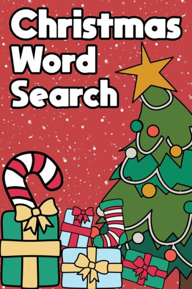 Christmas Word Search: Happy Holiday Edition Challenging Puzzle Game Activity Book A Small Travel Size With Merry Xmas Tree Stocking Stuffer Gifts Theme Design Cover