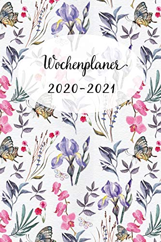 Wochenplaner 2020-2021: Nettes Fliederblau Blumen Wochen - und Monatsplaner | Terminkalender Tagesplaner | ein Liebevolles Geschenk f??r Frauen Kollegen (German Edition)