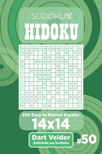 Sudoku Hidoku - 200 Easy To Normal Puzzles 14X14