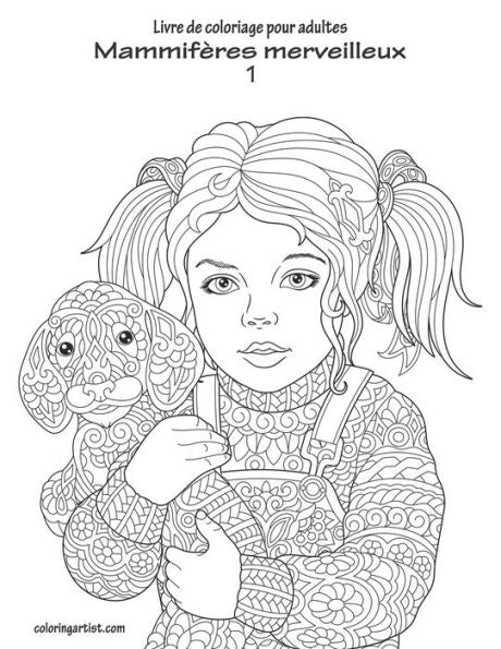 Livre De Coloriage Pour Adultes Mammifères Merveilleux 1