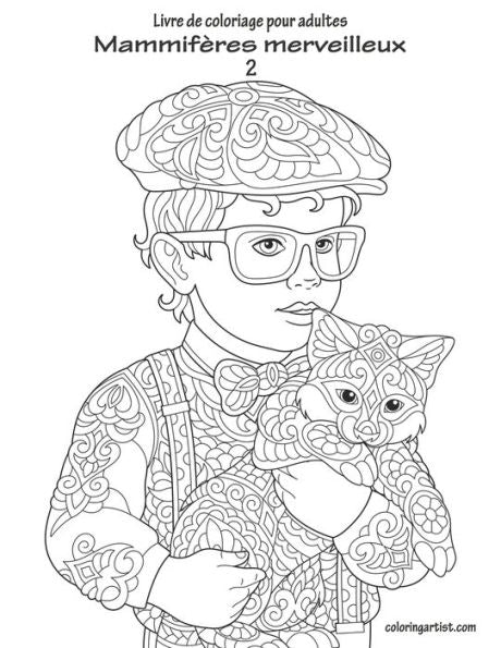 Livre De Coloriage Pour Adultes Mammifères Merveilleux 2