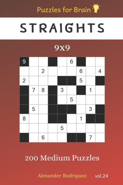 Puzzles For Brain - Straights 200 Medium Puzzles 9X9