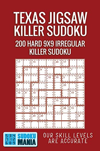 Texas Jigsaw Killer Sudoku: 200 Hard 9x9 Irregular Killer Sudoku