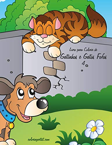Livro para Colorir de Gatinhos e Gatos Fofos 4 (Portuguese Edition)