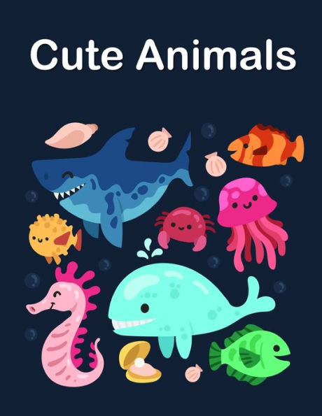 Cute Animals: Easy Funny Learning for First Preschools and Toddlers from Animals Images (home schooling)