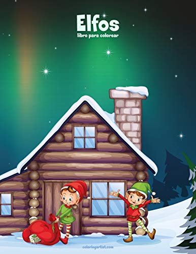 Elfos libro para colorear (Spanish Edition)