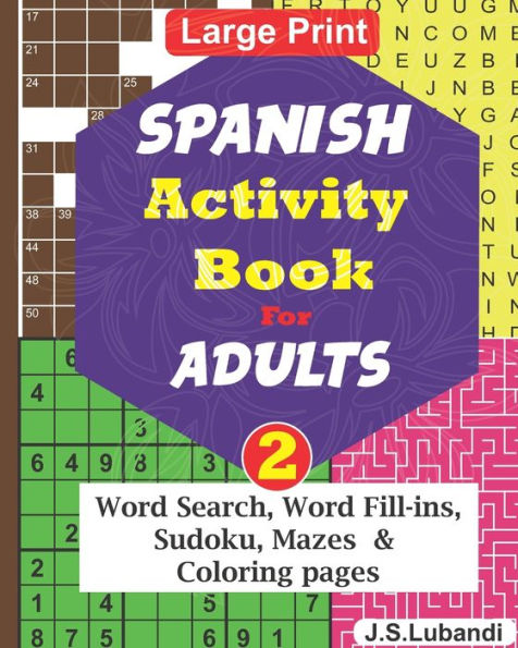 Spanish Activity Book For Adults;