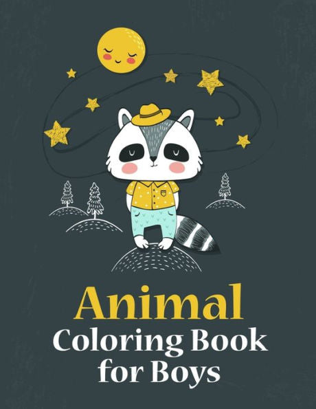 Animal Coloring Book for Boys: Cute Forest Wildlife Animals and Funny Activity for Kids's Creativity (kids development)