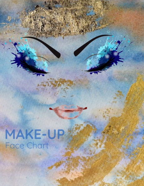 Make-Up Face Chart : Make-Up Artists Sch?ler Visagisten Schmink Gesichts-Vorlagen Zum Einzeichnen Von Trends Und Looks