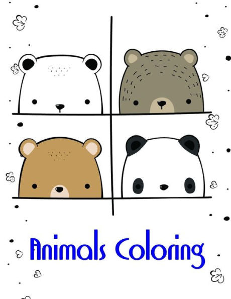 Animals Coloring: Christmas Coloring Book for Children,Preschool,Kindergarten age 3-5 (Entertain Kids)