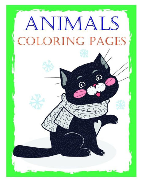 Animals coloring pages: Cute Christmas Animals and Funny Activity for Kids (Entertain Kids)
