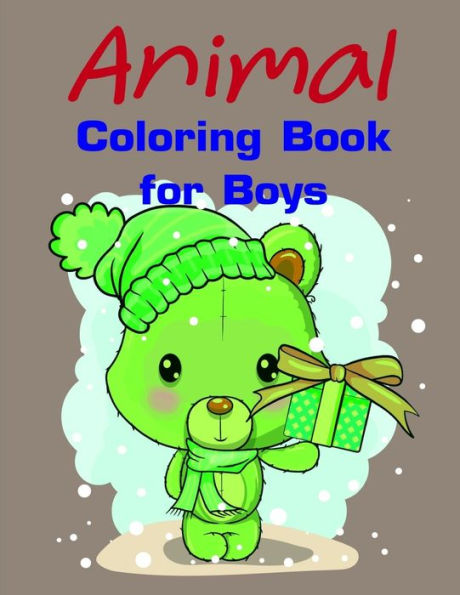 Animal Coloring Book for Boys: Christmas gifts with pictures of cute animals (popular animals)