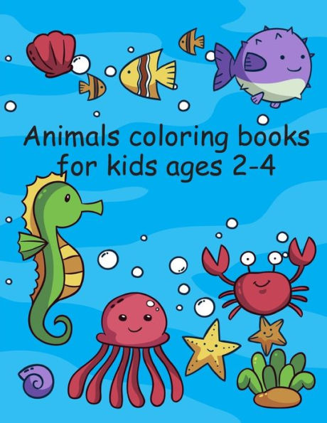 Animals coloring books for kids ages 2-4: Cute Chirstmas Animals , Funny Activity for Kids's Creativity (adventure colouring book)
