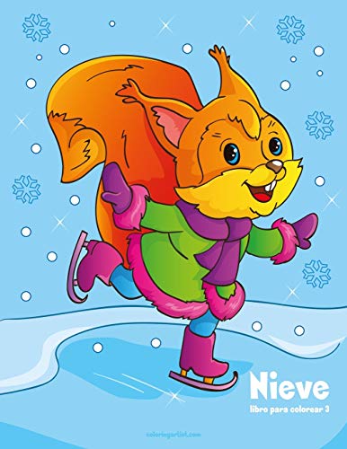 Nieve libro para colorear 3 (Spanish Edition)