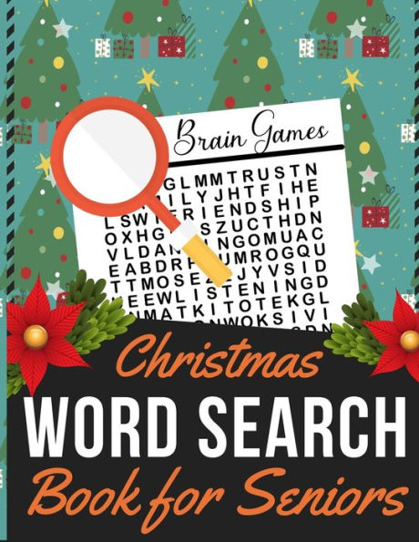 Christmas Word Search Book for Seniors: Holiday themed word search puzzle book Puzzle Gift for Word Puzzle Lover Brain Exercise Game