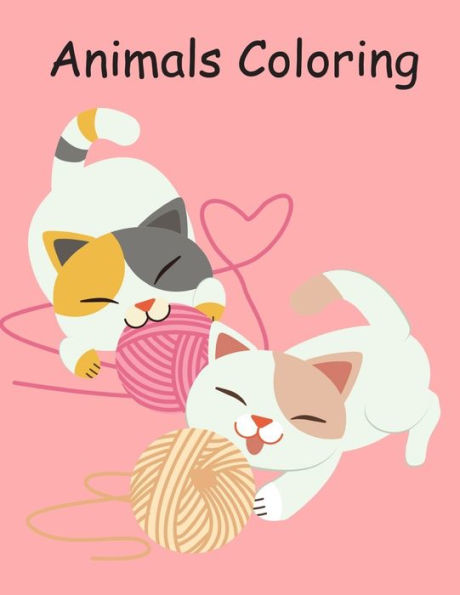 Animals Coloring: Coloring Book ,Relax Design for Artists with fun and easy design for Children kids Preschool (Education kids)