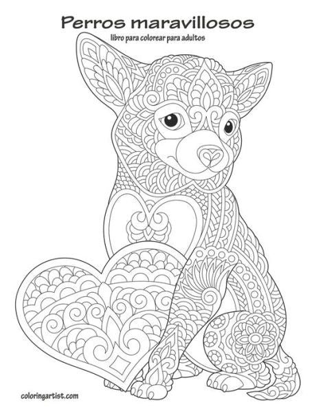 Perros Maravillosos Libro Para Colorear Para Adultos 1