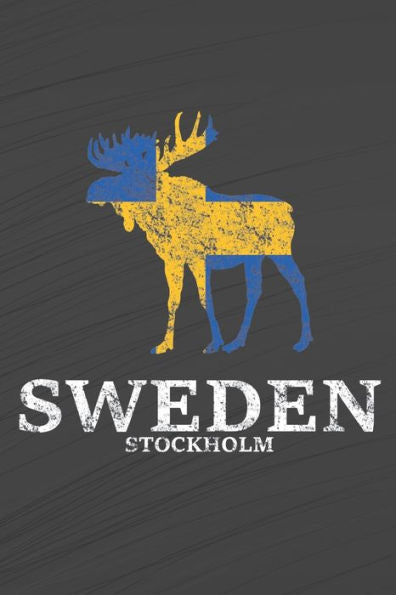 Wikstroem - Notes : Schweden Elch Flagge Sweden Stocckholm Used Look - Ewiger Kalender 15,24 X 22,86