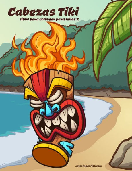 Cabezas Tiki libro para colorear para niños 2 (Spanish Edition)