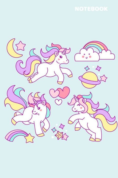Notebook : Notebook For Girls Kawaii Unicorn