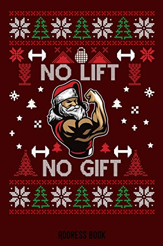 No lift. No gift: Muscle power / Gym love- Phone & contact book -All contacts at a glance - 120 pages in alphabetical order / size 6x9 (A5)