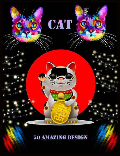 CAT 50 AMAZING DESIGN: Stress Relieving Designs for Adults Relaxation