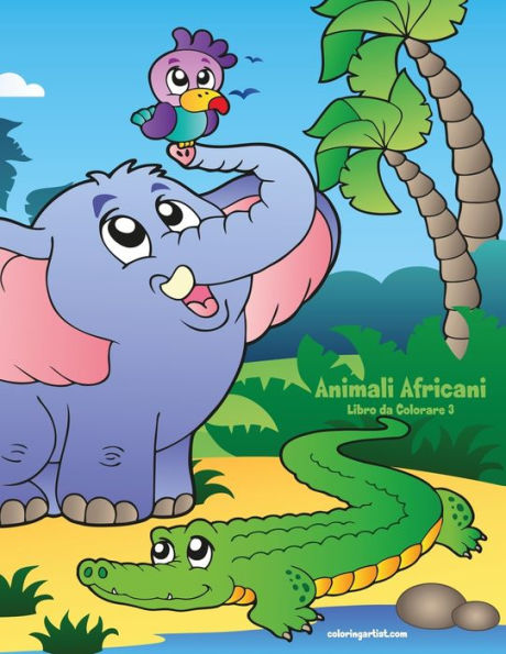 Animali Africani Libro da Colorare 3 (Italian Edition)