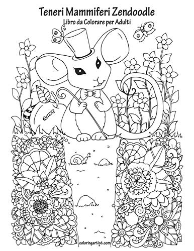 Teneri Mammiferi Zendoodle Libro da Colorare per Adulti (Italian Edition)