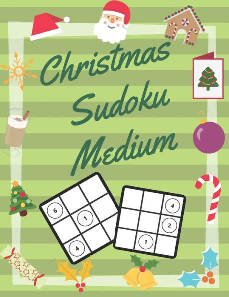 Christmas Sudoku Medium: 100 Pages With Sudokus On Medium Level | Solve And Relax | Large Print, Perfect Gift For Advent Time (125 Pages, 8.5 x 11) - 9781713433996