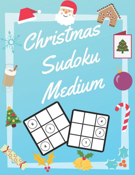 Christmas Sudoku Medium: 100 Pages With Sudokus On Medium Level | Solve And Relax | Large Print, Perfect Gift For Advent Time (125 Pages, 8.5 x 11) - 9781713434054