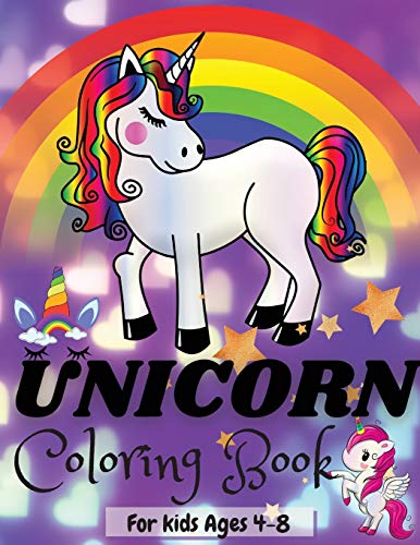 Unicorn Coloring Book: Amazing Coloring Book for Kids Age 4-8 (Middle English Edition)