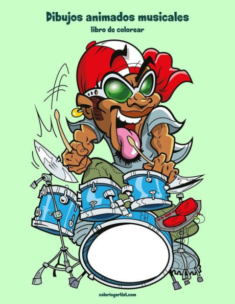 Dibujos animados musicales libro de colorear 1 (Spanish Edition)